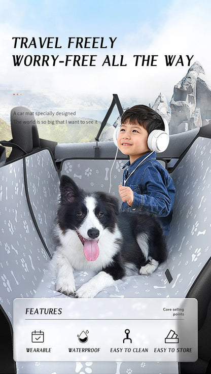 CAWAYI KENNEL Dog Carriers Waterproof Rear Back Pet Dog Car Seat Cover Mats Hammock Protector with Safety Belt Transportin Perro