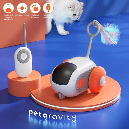 Smart Cat Toy 2 Modes Automatic Moving Remote Controlled Toy Car for Cats Dogs Interactive Playing Kitten Training Pet Supplies